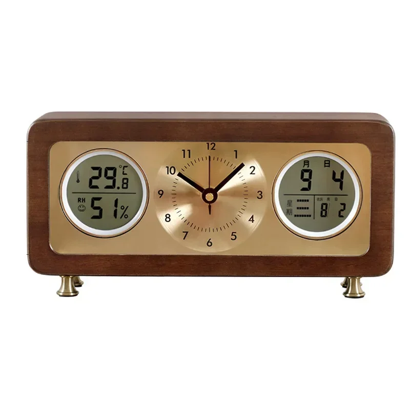 New Chinese creative pendulum table clock, living room modern silent table clock table ornament