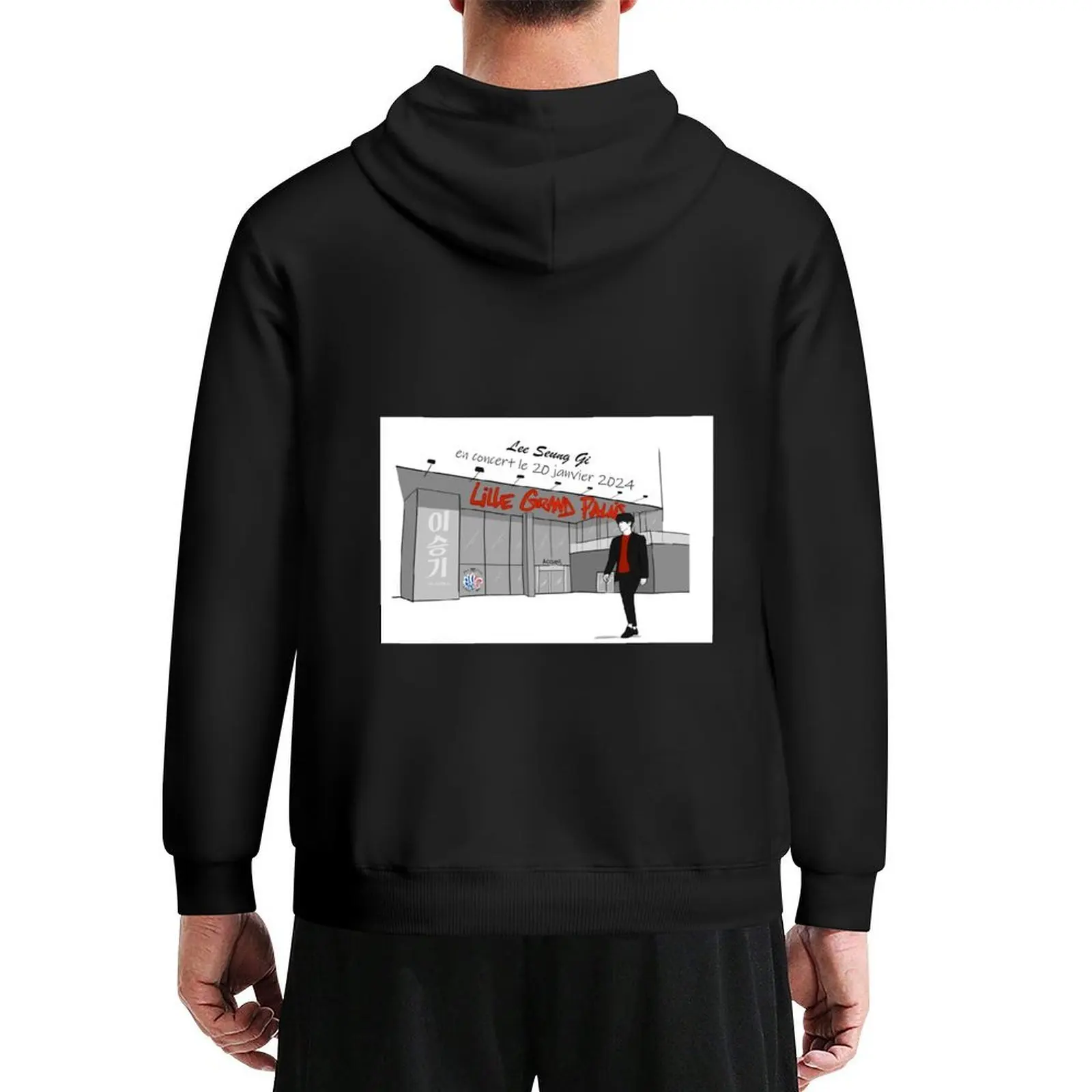 

Fanart of Lee Seung Gi behind Lille Grand Palais, for his concert on January 20th 2024 Hoodie men's clothes anime hoodie