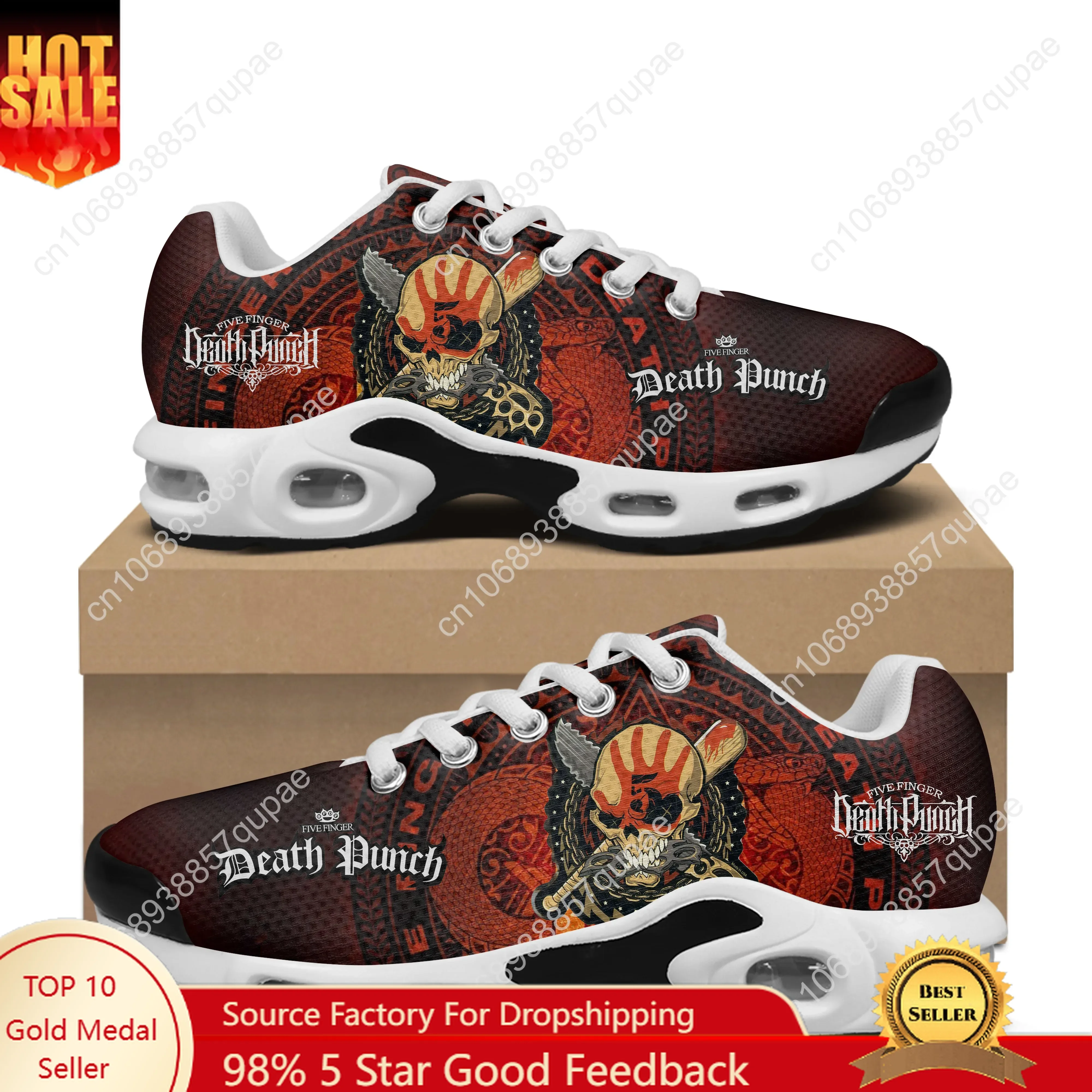 

Five Finger Death Punch Band Air Cushion Sneakers Men Women Teenager Lightweight Sports High Quality Custom Leisure Mesh Sneaker