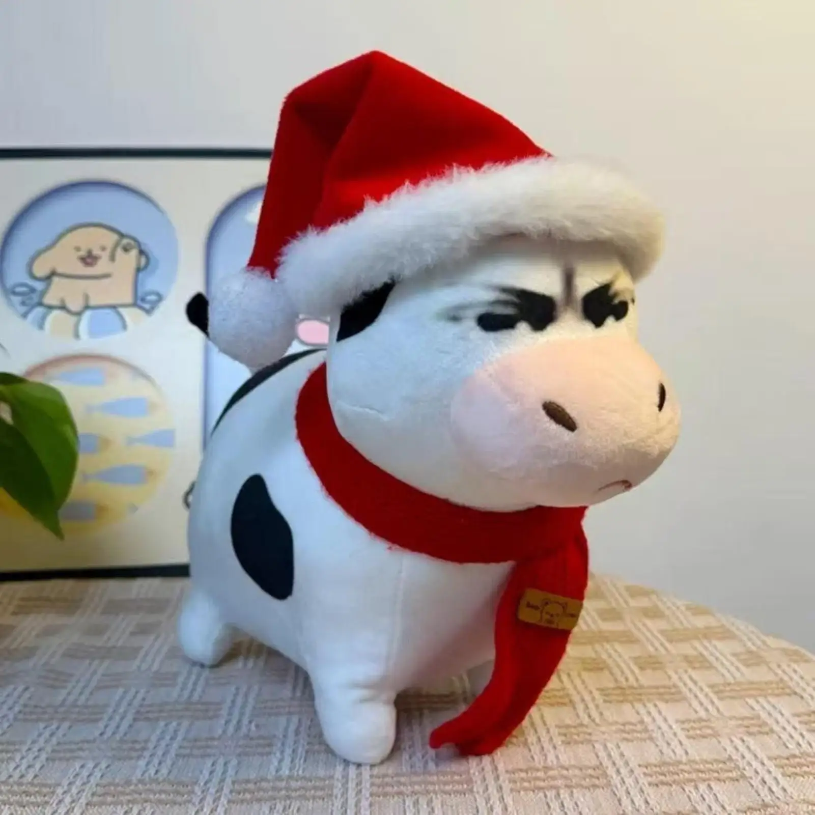 Cute angry cow plush toy Doll Fun Soft Collection Plush Toy Cow Plushie Doll Soft Stuffed Animal Decor Children Toy Gift