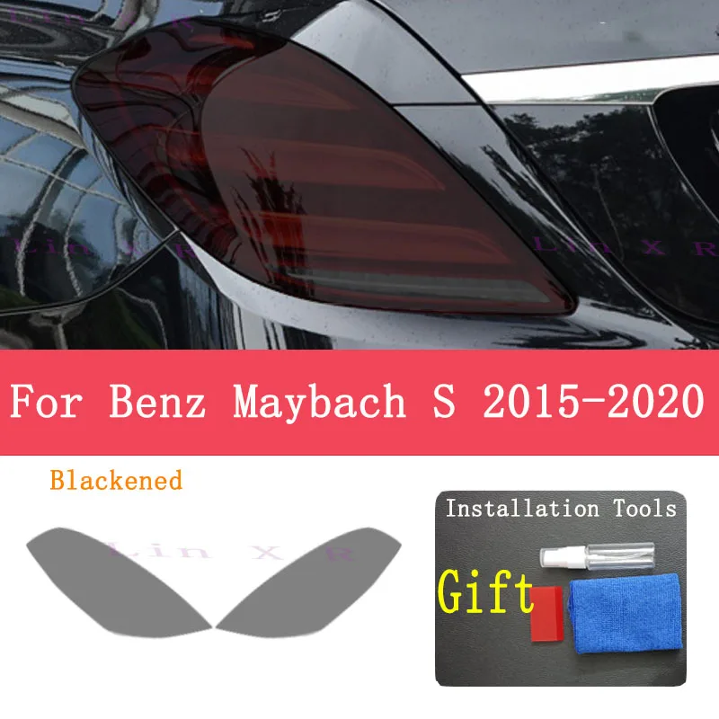 

For Mercedes Benz Maybach S Class Car Headlight Tint Smoke Black Protective Film Protection Transparent TPU Sticker Accessories