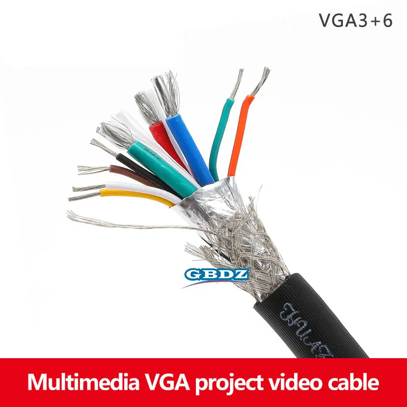 

VGA 3+6 Multimedia High-Definition Computer Projector 50 Ohm Copper Signal Cable Conference Room Large Screen VGA Cable SYV50-5