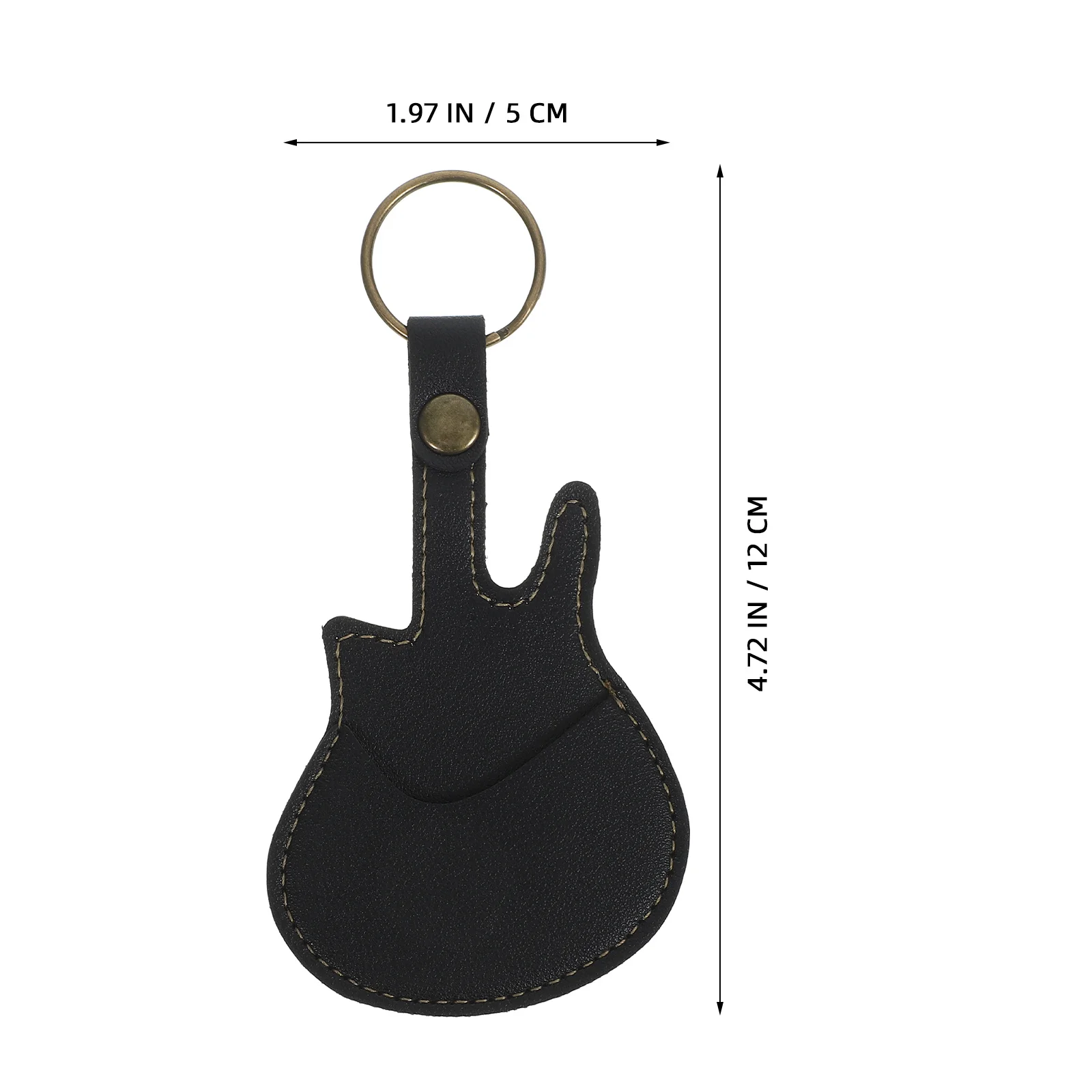 

Guitar Pick Storage Bag Durable PU Zinc Alloy Keychain Portable Organizer for Guitar Plectrums Pick Holder Plectrum Case