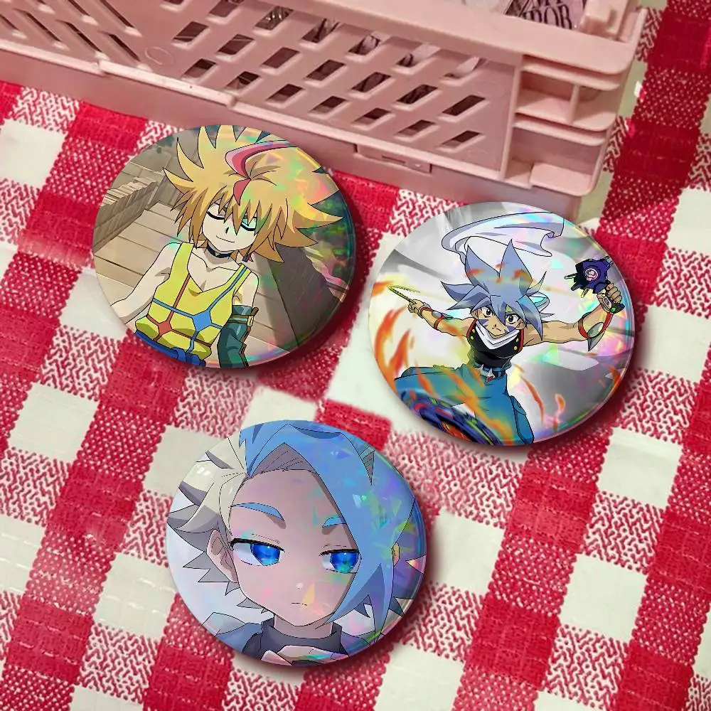 Anime B-Beyblade Burst For Badge Custom Cartoon Lapel Pin Metal Brooch Badges For Backpack Clothing Decoration
