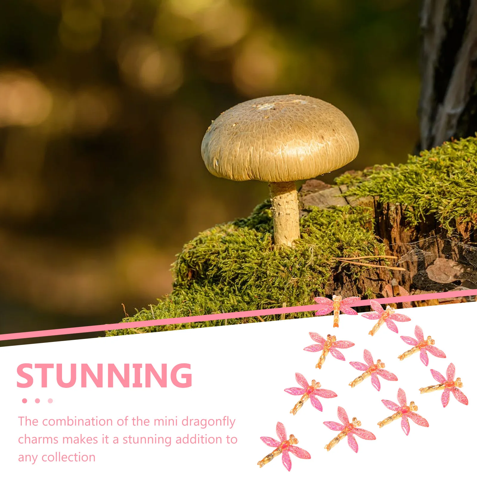 

10pcs Dragonfly Ornament Tiny Resin Animals for Crafts Jewelry Making Mini Figurines Insect Charms Bulk Collection