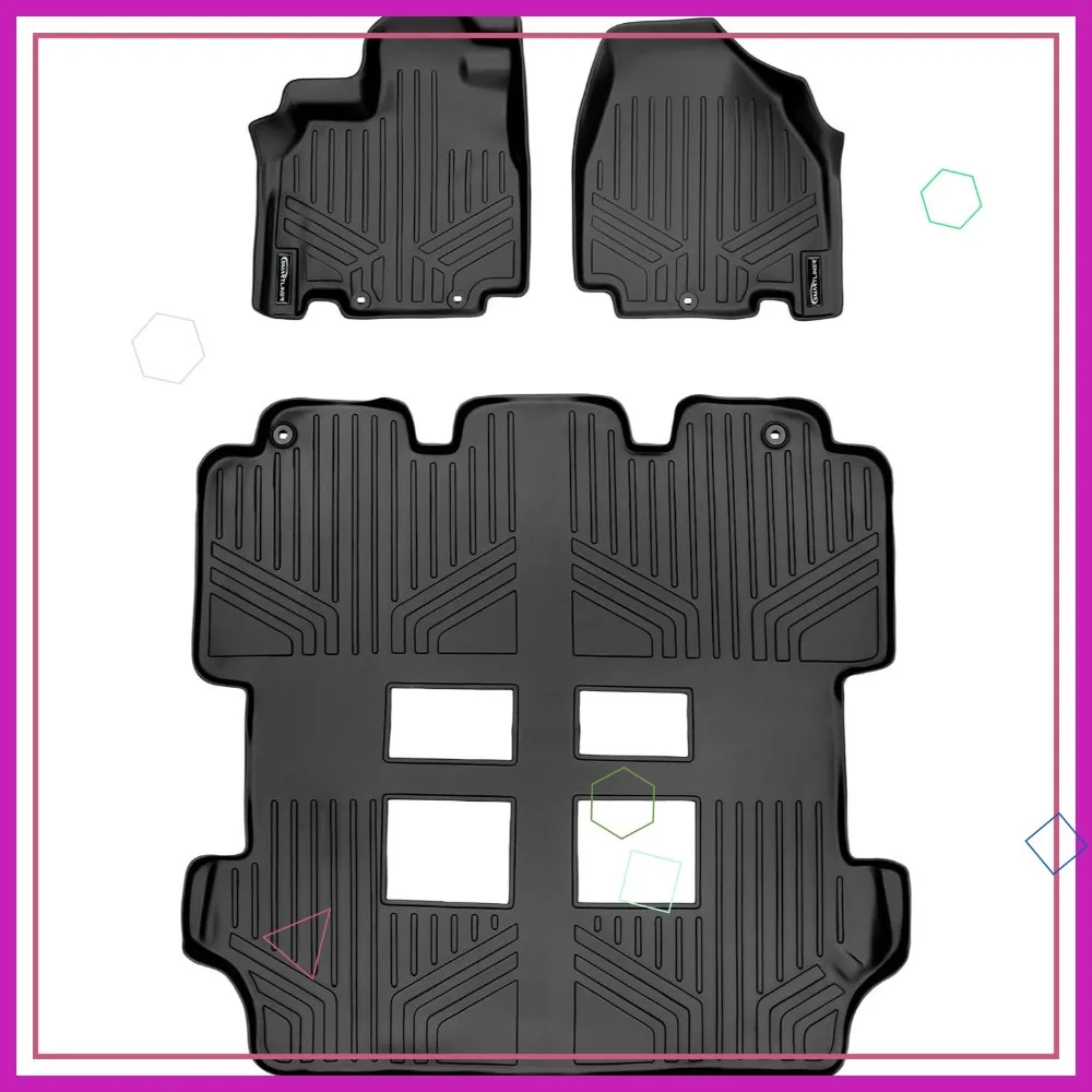 

Custom Fit Floor Mats 3 Row Liner Set Compatible with 2011-2017 Honda Odyssey