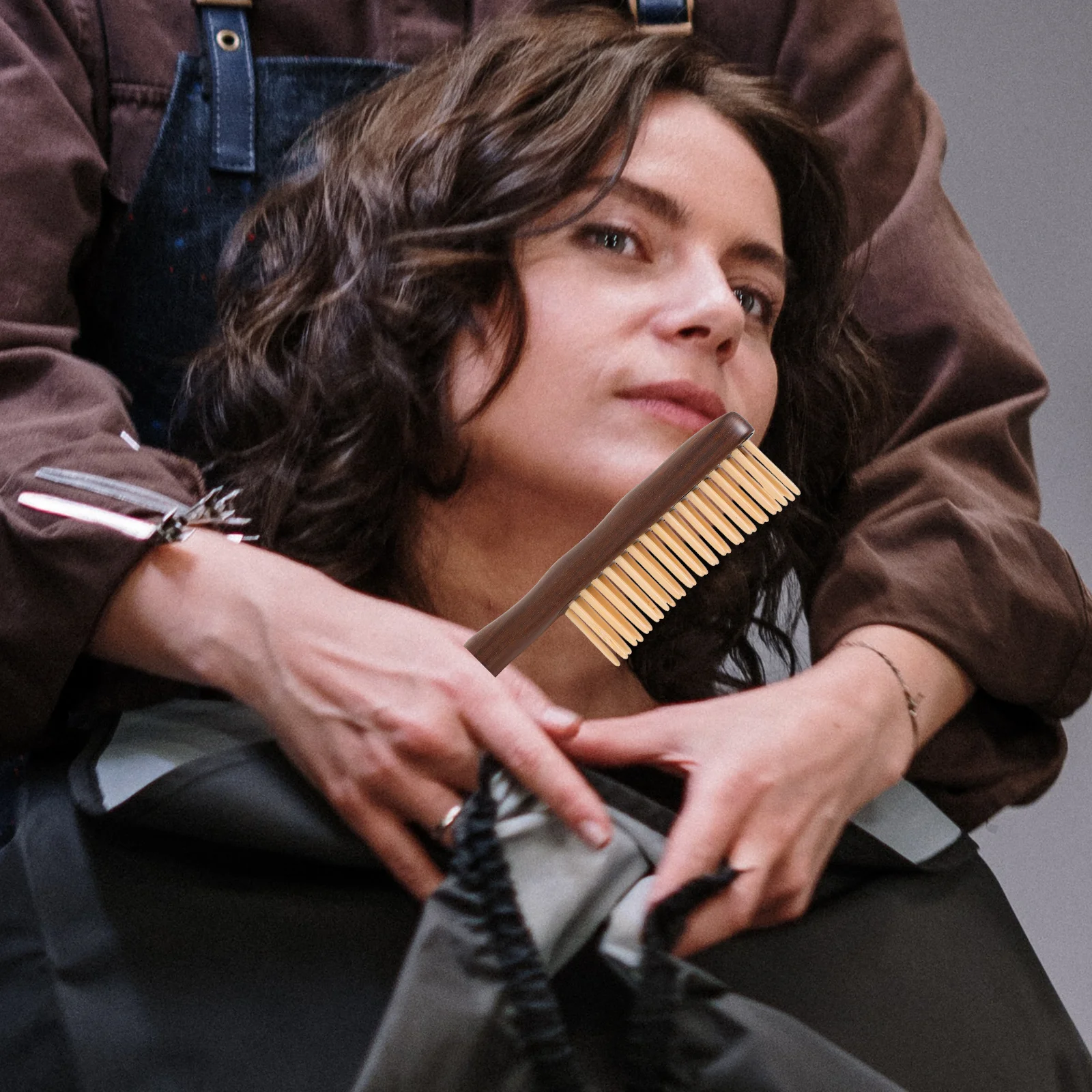 

1Pcs Sandalwood Comb Wooden Hairdressing Tool Double-Row Teeth Natural Wood Scalp Massager Durable Portable Comb for Women Girls