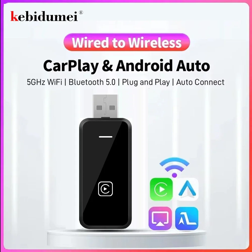 Wireless CarPlay&Android Auto Wireless Adapter 2in1 Smart Box Plug And Play WiFi Fast Connect For Havel Kia Volvo Audi VW Audi