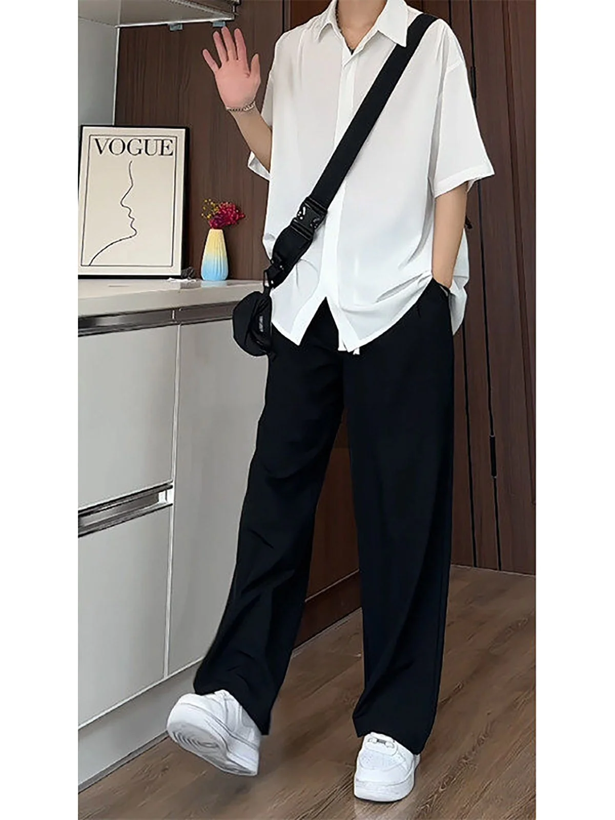 Quick Dry Ice Silk No Iron Men's Summer Slimming Loose Casual Long Pants Straight Cut CleanFit Premium Drape
