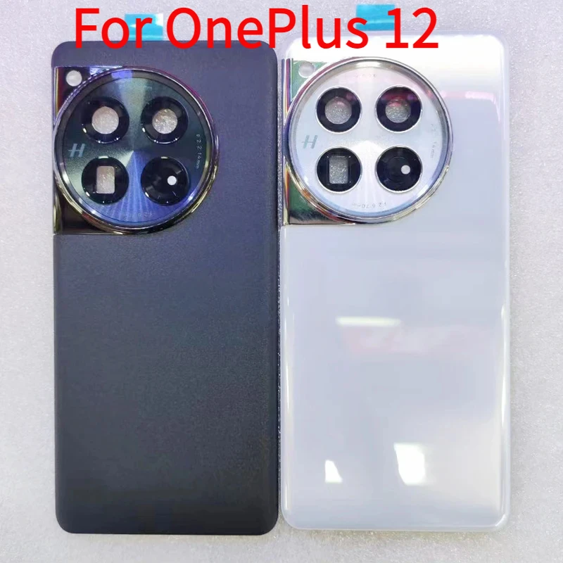 For OnePlus 12 Back Battery Cover 1 12 Rear  Housing Case With Lens Camera Frame Covers Repair Parts