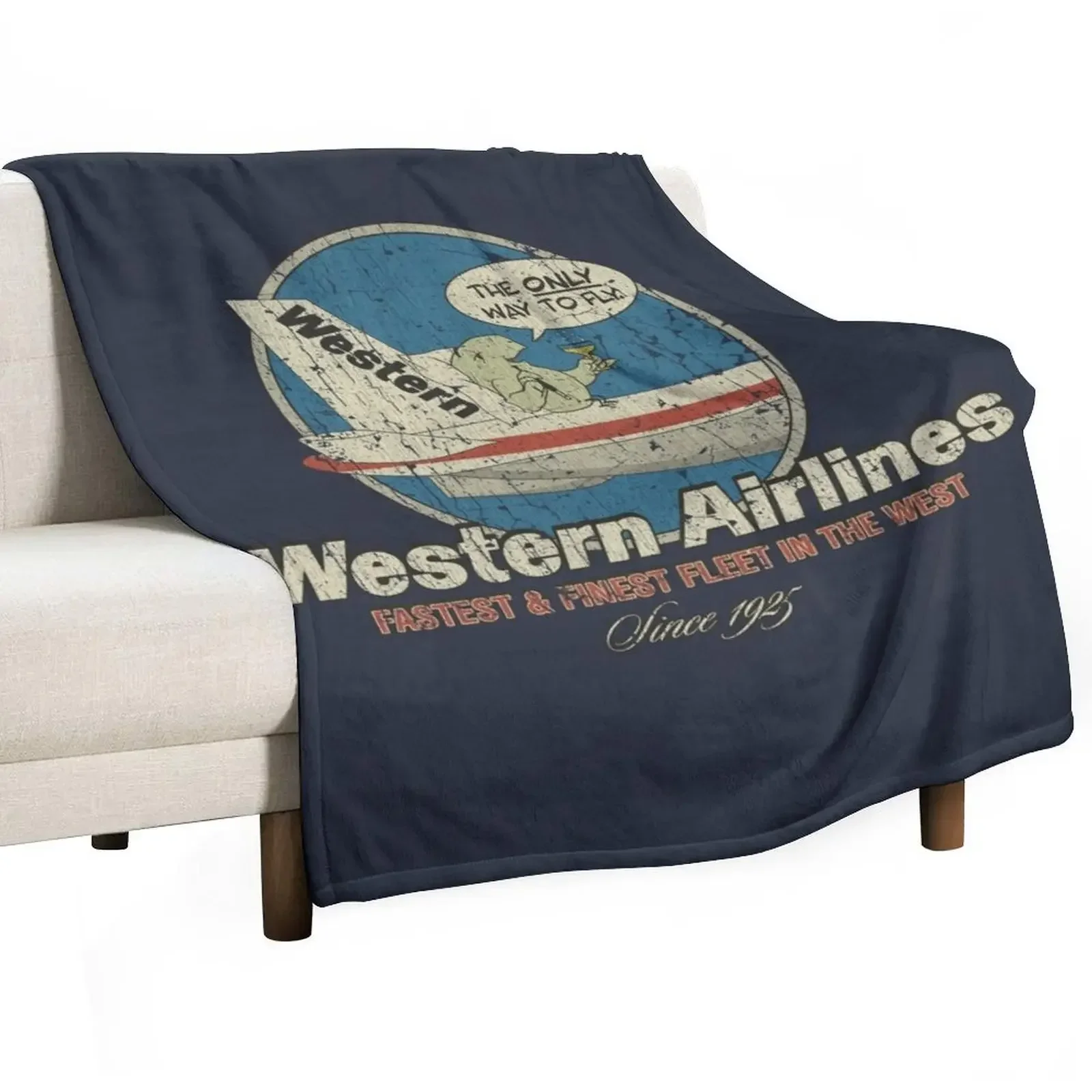 

Western Airlines 1956 Throw Blanket Camping Single Comforter Blankets