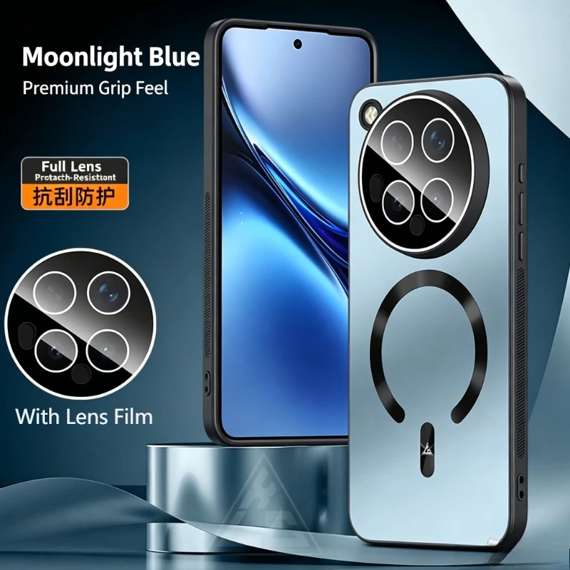 For Magsafe Magnetic Case For VIVO X500 X500Pro Max Lens Protector Film Shockproof Hard PC Cover For X500 Pro Max Phone Bumper