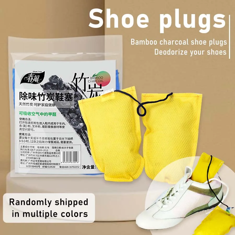 

Bamboo Charcoal Shoe Inserts Activated Carbon Shoe Deodorizers Sweat Absorbing Odor Eliminator Moisture Absorbing Shoe Dryer
