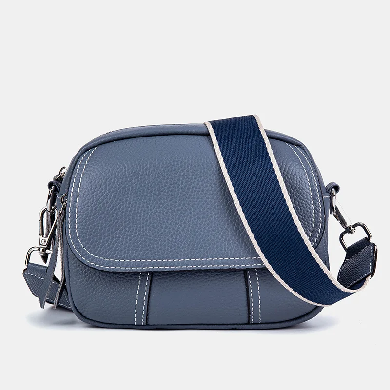 

Женская маленькая квадратная сумка из натуральной верхней кожи, легкая мини-сумка через плечо с двумя ремнями для телефона