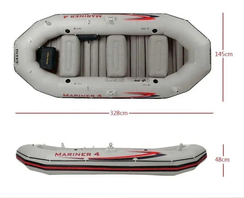 Intex 68376 4 Person Inflatable Mariner Boat Set