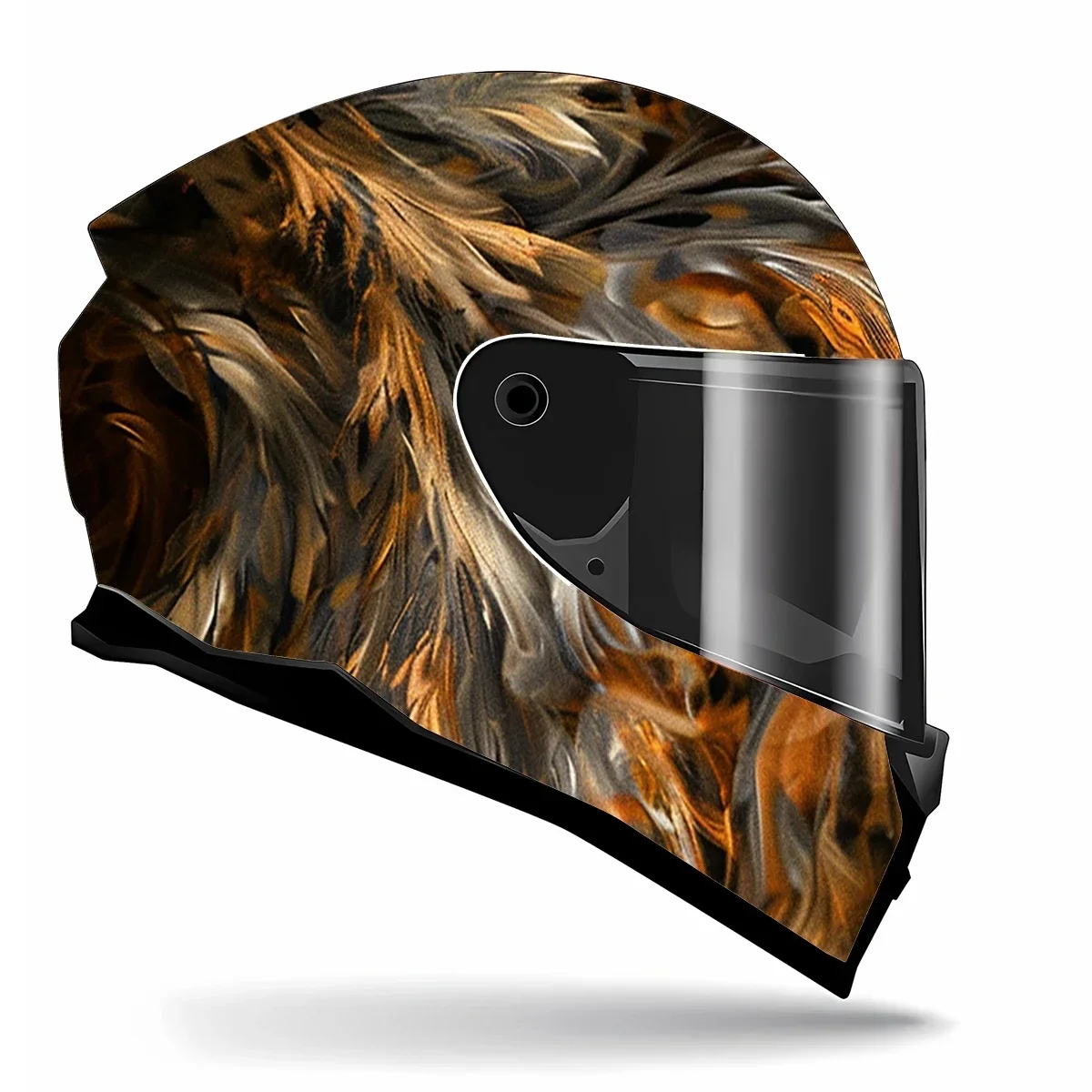 Fur Texture Art Full Helmet Wrap Sticker Motorcycle Helmet Racing Graphic Decal Vinyl Wrap Helmet Decor Sticker