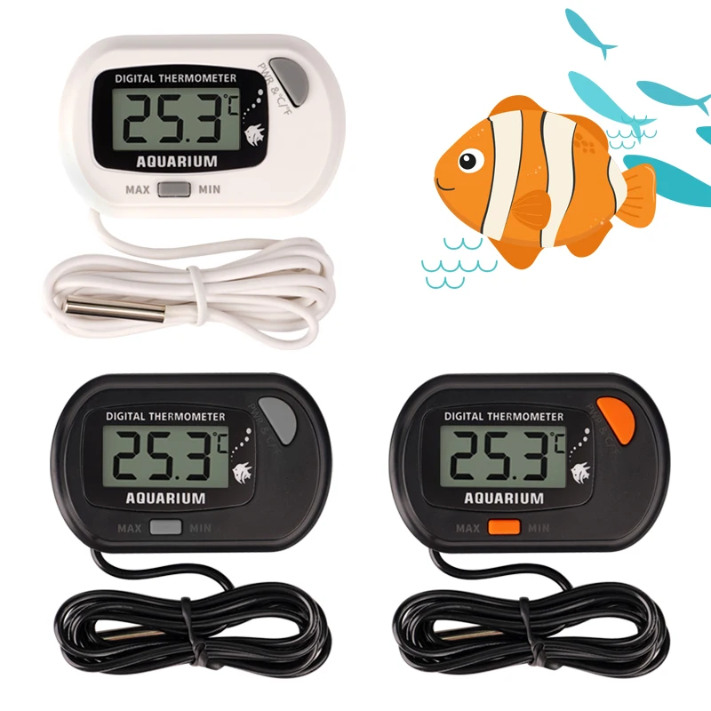 Digital Aquarium Fish Tank Thermometer with Suction Cup Temperature Sensor Meter Tester Thermometer Control Aquarium Accessories