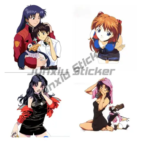 Autocollants de voiture de dessin animé Anime, Lady Katsuragi Misato, autocollant de pare-chocs automatique, fenêtre, étanche, anti-rayures, ordinateur portable, décoration murale de la maison