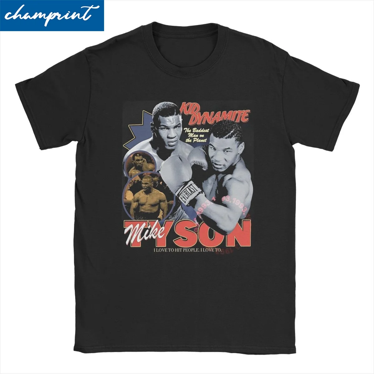 

Boxer Mike Tyson Men Women's T Shirt Boxing Gym Novelty Tees Short Sleeve Crew Neck T-Shirts Cotton Printing Clothing
