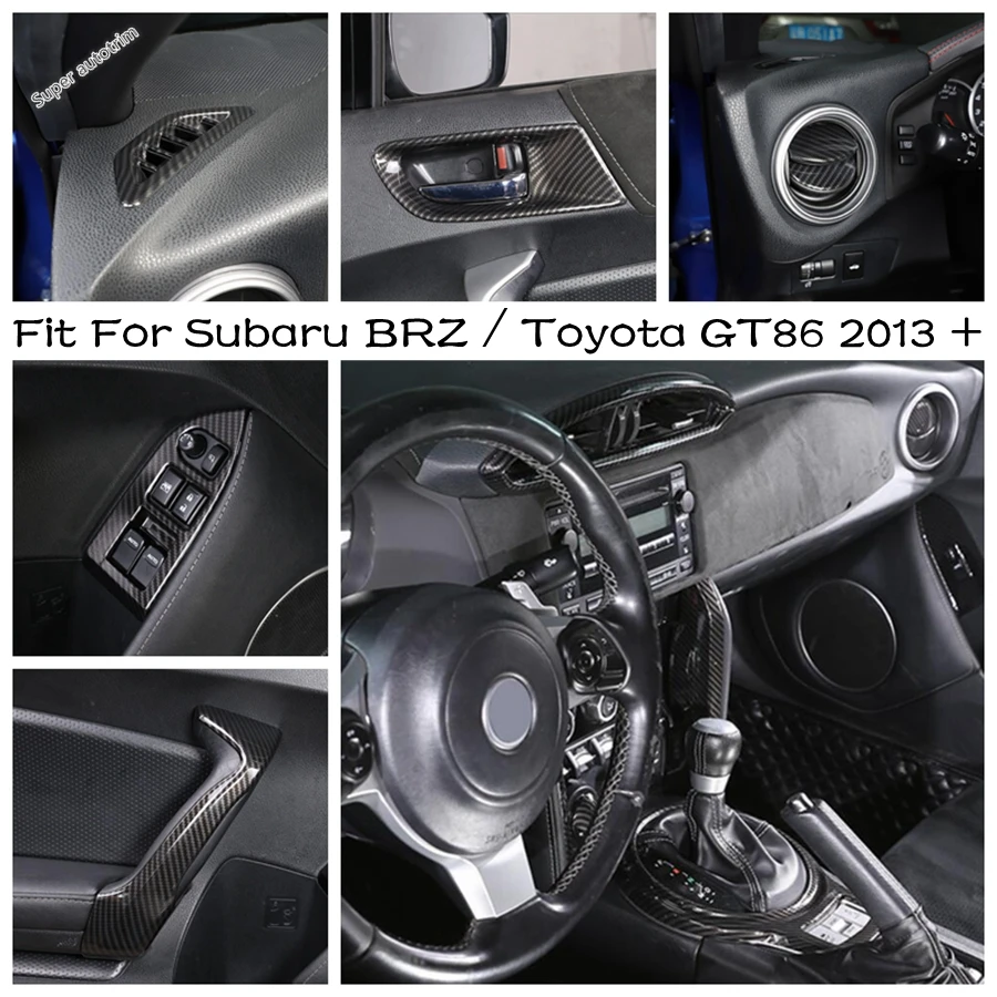 

Carbon Fiber Texture Accessory For Subaru BRZ / Toyota GT86 2013 - 2021 Steering Wheel / Gear Shift Box / Window Lift Cover Trim