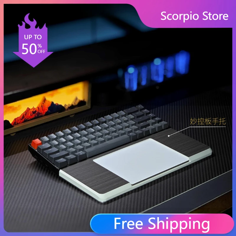 

Подставка для запястий Magic KeyboardMagic Trackpad Подставка для запястья Изготовленный на заказ Твердый деревянный поднос из орехового дерева Подставка для рук 2 в 1, подставка для рук для клавиатуры