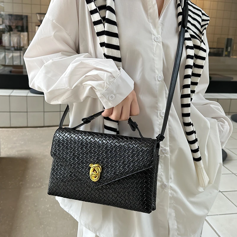 حقيبة كتف نسائية عصرية مصنوعة من جلد البولي يوريثان وحقيبة كروس مدمجة للاستخدام اليومي #2