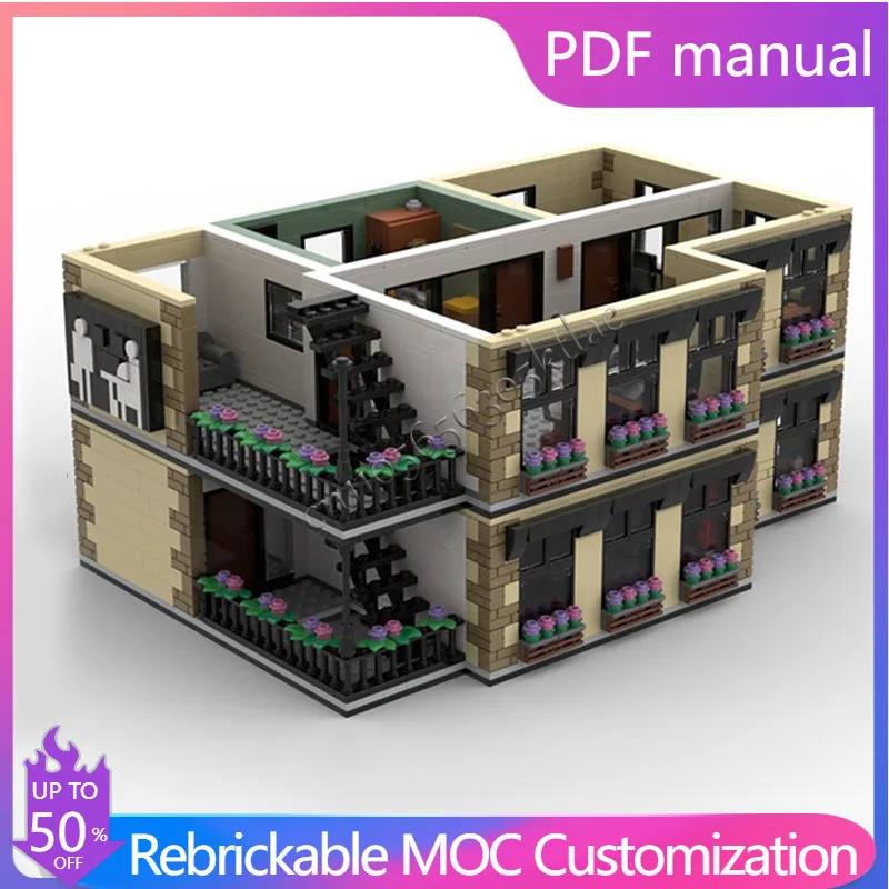 

2116 Parts Exquisite office Modular Building Blocks Modern Architecture Model Set DIY Toys Kids Assembly Children Birthday Gifts