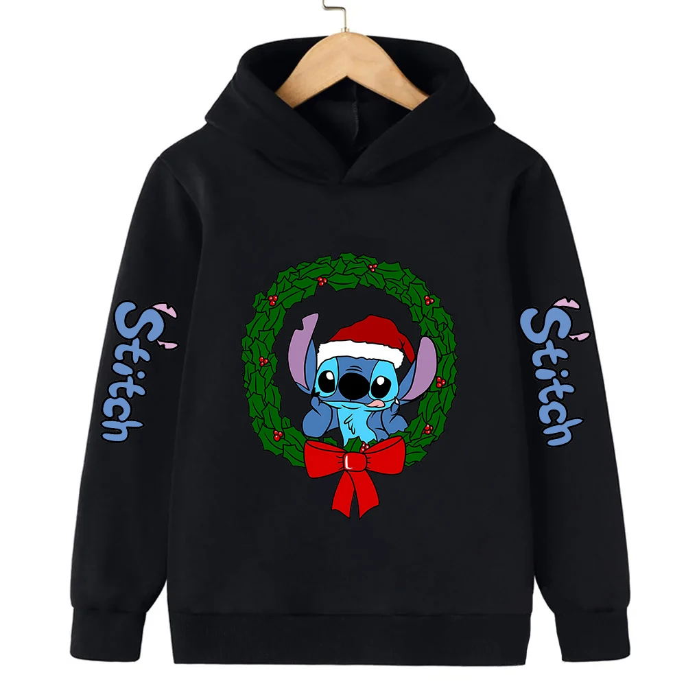 

Lilo & Stitch Children Hoodies Merry Christmas Kid Pullover Casual Clothes Anime Kids Sweatshirts for Girl Boy Cartoons Tops