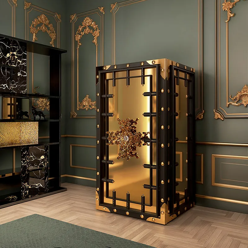 High-end metal safe villa luxury gold decoration high-end safe