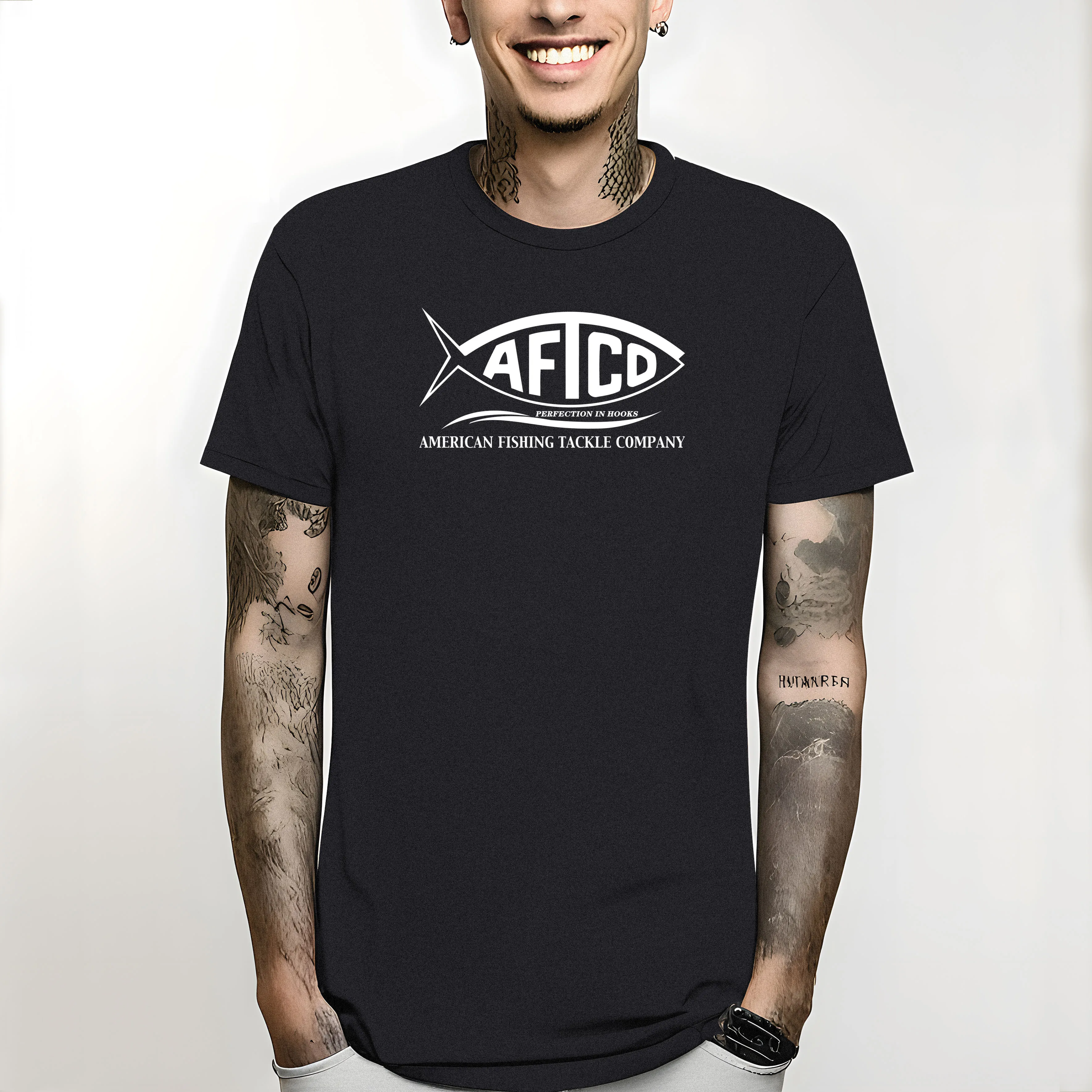 AFTCO - American Fishing Tackle MEN T-SHIRT  fairy grunge wayne  おまんこ ロカビリー  traf official store envio gratis ロカビリー