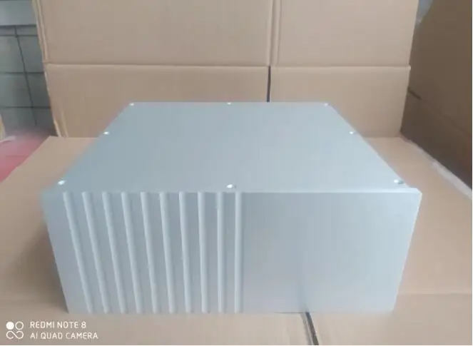JY3214 هيكل إمداد الطاقة الألومنيوم الكامل الفارغ CNC HIFI DIY صندوق مكبر للصوت