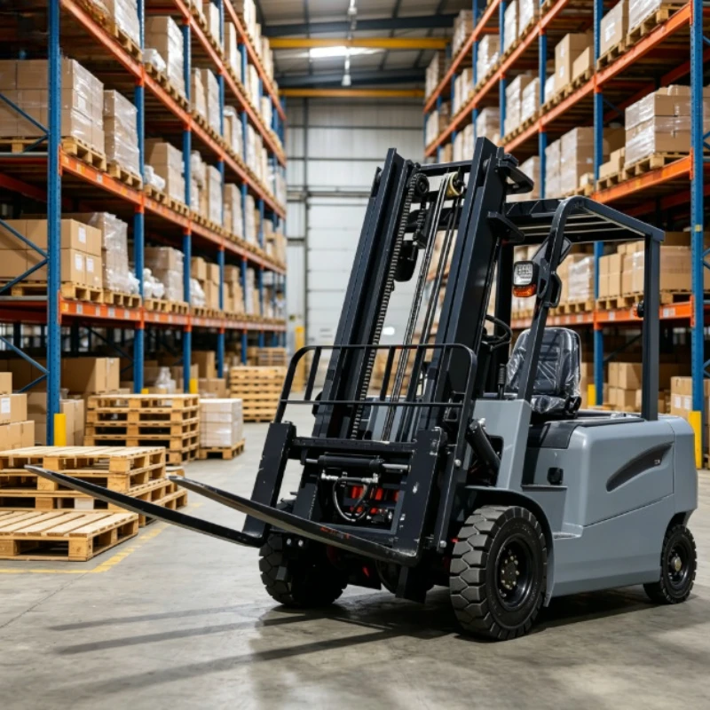 3Ton Weather Resistant Four Wheel Electric Forklift Covered Yard Outdoor Pallet Heavy Goods Loading Unloading Truck