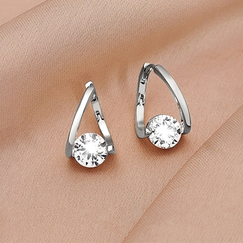 Anziw 1.0ct 6.5mm VVS1 Moissanite Twist Hoop Earrings For Women 925 Sterling Silver Party Solitaire Earrings Trendy Jewelry 2023