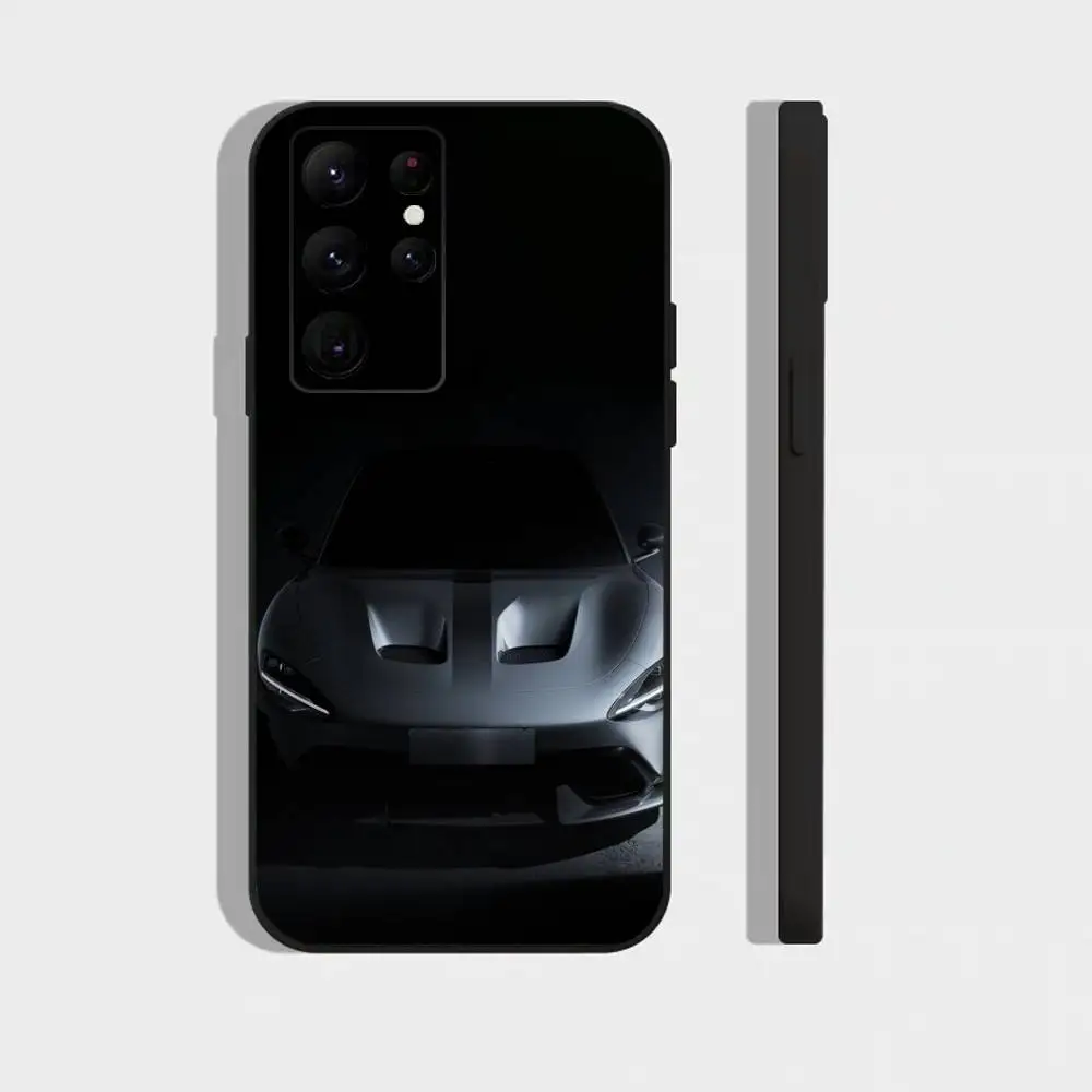 Funda de teléfono china C-Car SU-7 para Samsung S25,S24,S23,S22,S21,S20,Ultra,Plus,FE, funda suave negra