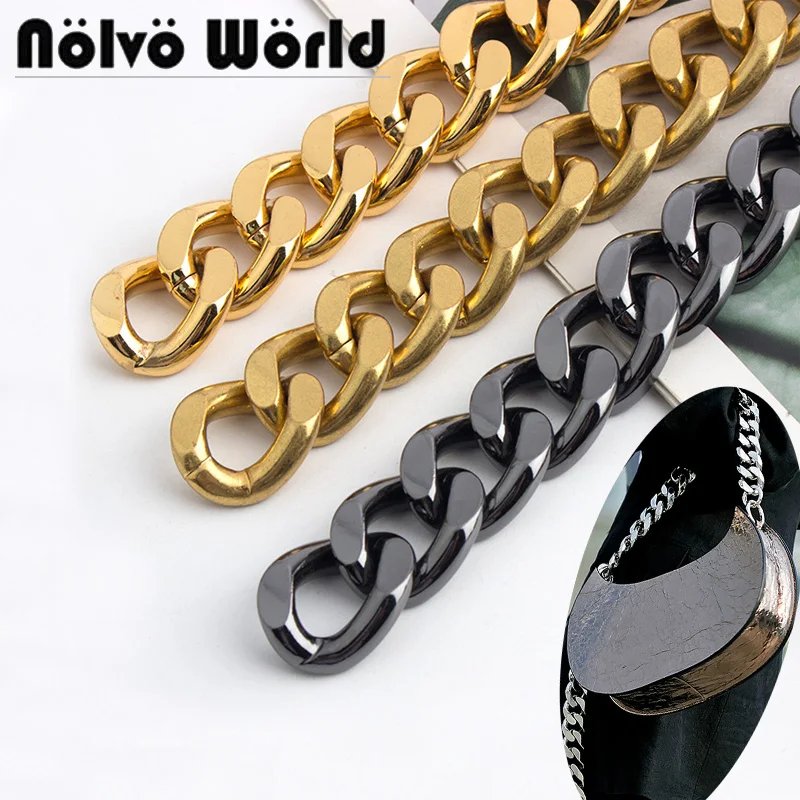 1-5 meters 22mm 6 colors K gold Light weight chain Straps for bags long shoulder strap chain