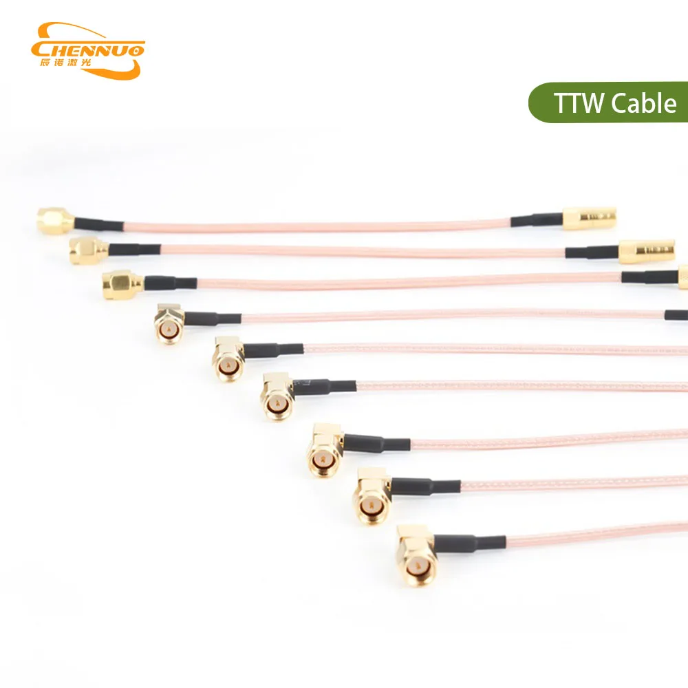 Chennuo SMA SMB TTW Cable 10CM-30CM For Raytools Transformer Copper Wire Fiber Optic Cutting Welding Machine Sensor