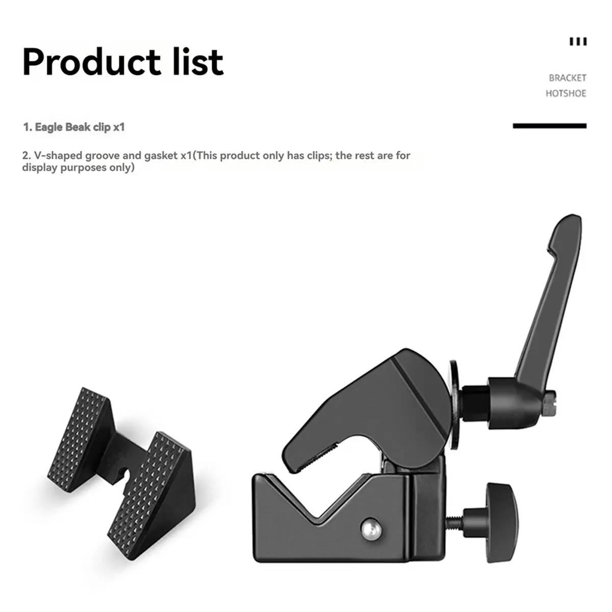 Camera Claw Clamp Fixing Clip Aluminum Alloy Bike Handlebar Clamp for Photography and Vlog Eagle Beak Clip