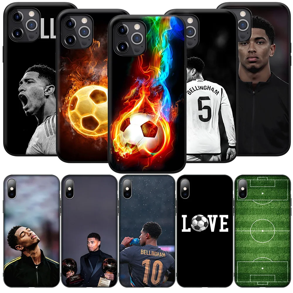 Soccer NO 5 Football No5 Number New High-End Soft Case for iPhone 12 11 X XS XR Pro Max 6 6s Plus SE