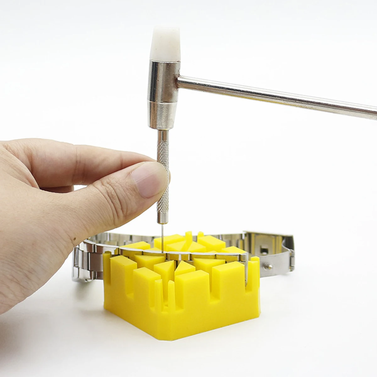 Watch Repair Tool Set Watch Link Band Slit Strap Bracelet Chain Pin Remover Adjuster Tool Kit for Professional Watchmak