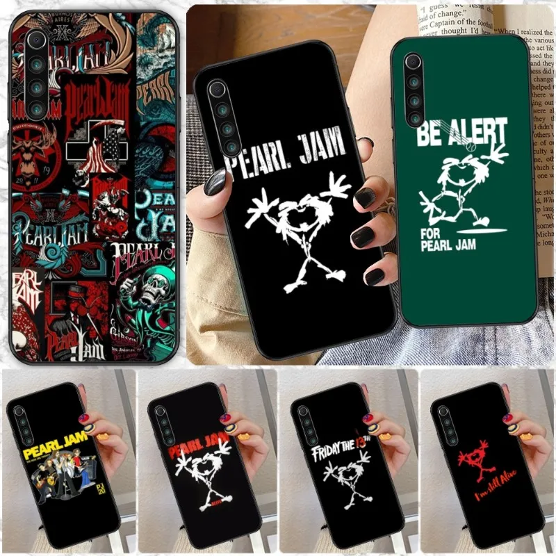 Pearl Jam Smart Mobile Phone Case for Xiaomi Redmi Note 12 11 10 9T 8 7 Pro 9 9A 9C 8 Black Soft Phone Cover Funda