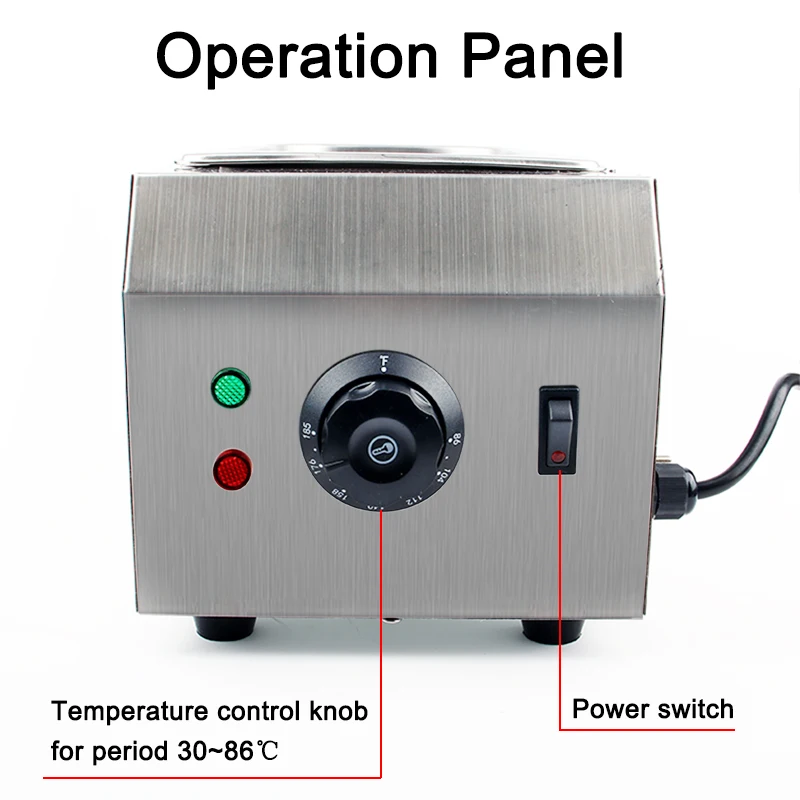 Electric Chocolate Cheese Melting Machine Heater Commercial Double Hot Pot Fountain Warmer Dipping Cylinder Melter 2 Lattices EU