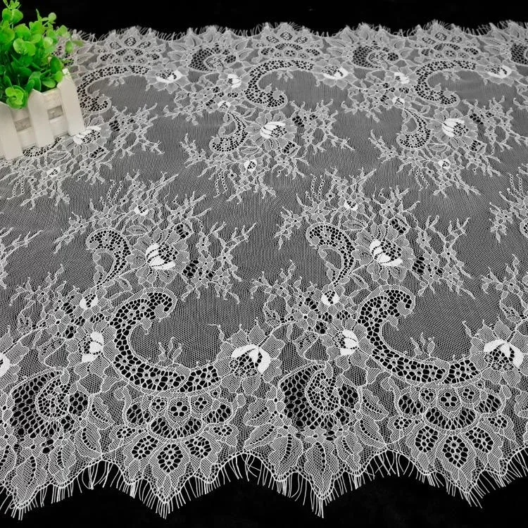 

3 Yards Eyelash Decal Border Lace Fabric Accessories, Non Elastic Handmade Clothing Accessories, Dress Decorative Fabric