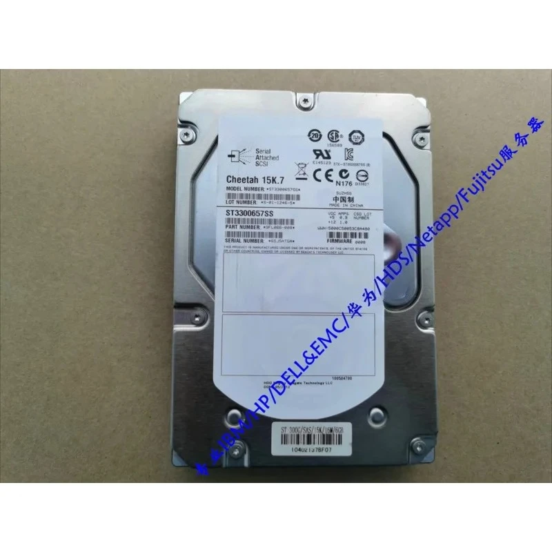 

For Seagate ST3300657SS 300G 15K SAS 3.5 inch, server hard disk Used