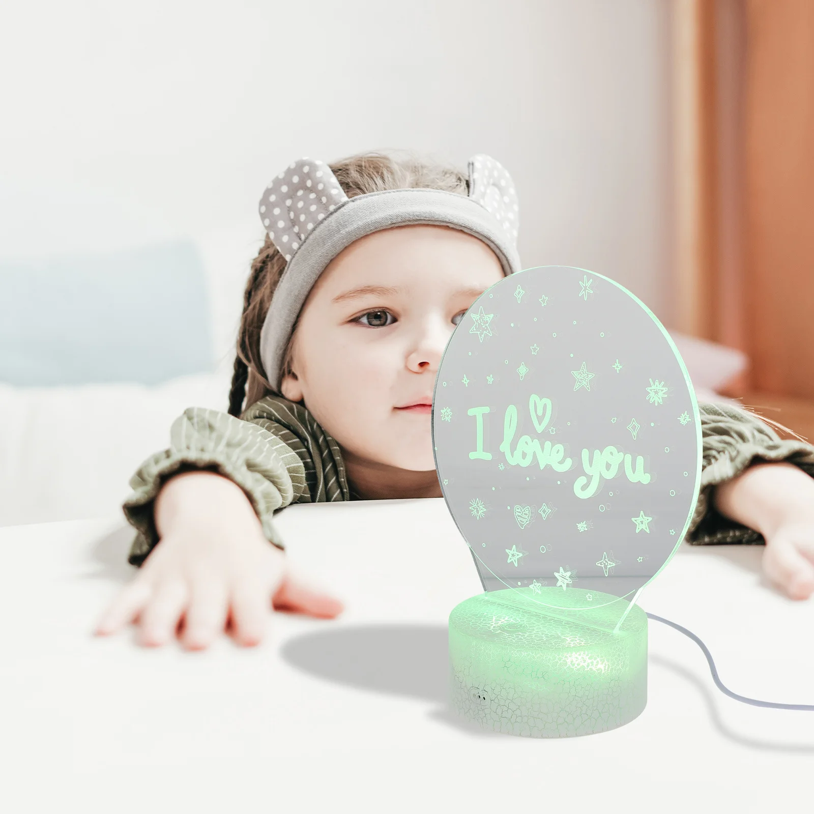 1Set Creative LED 3D Table Lamp Small Night Light Decorative Household Vision Long Service Life Fine Workmanship Good Texture