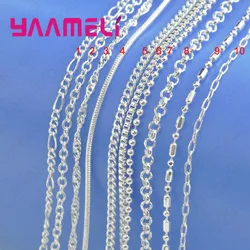 10 ontwerpen optie 16-30 inch fijne 925 sterling zilveren ketting kettingen met kreeft sluitingen set voor meisjesvrouwen