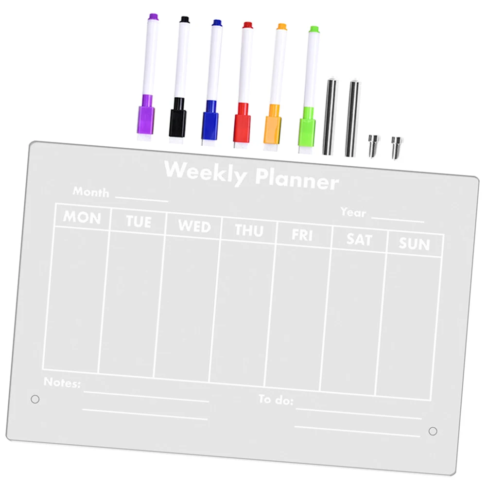 

1Set Acrylic Memo Board Desktop Dry Erase Writing Board Clear Whiteboard for Office School Students Household Use