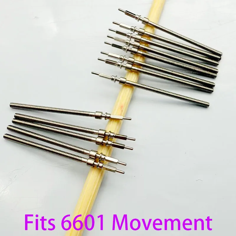 

2pcs/4pcs 6601 Stem Movement Watch Steel Stem Crown Kit Watch Parts For 6601 Movement Watch Stem Spare Replacement Parts