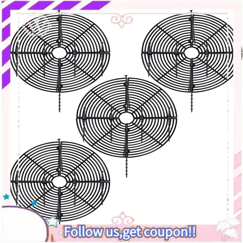 Premium 4 Pieces Flower Pot Grid, 30 Cm Flower Pot Grid, Flower Pot Cover Plant Protection, Plant Protection Net