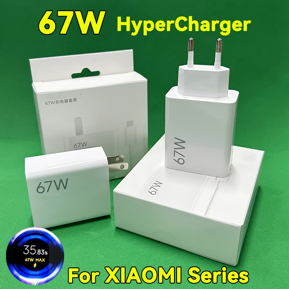 

Зарядное устройство Xiaomi 67W 45W HyperCharge, адаптер питания 20V 3.25A, быстрая зарядка для Xiaomi 13T, 12, 11 Pro, Redmi Note 12T, Poco X6, X5