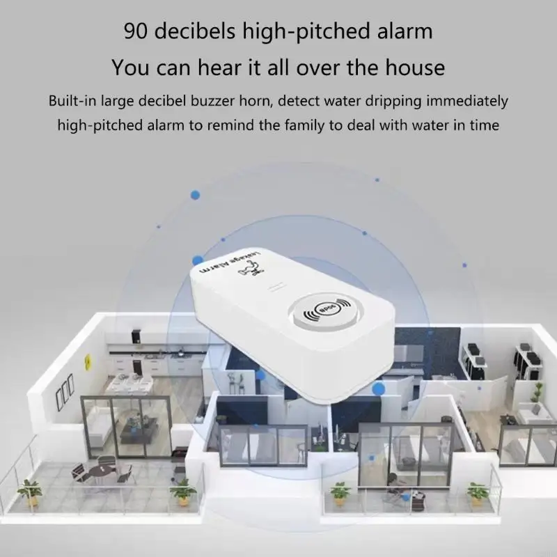 

20RC Flood Leakage Immersion Security Alarm Water Leak Detector OverflowsAlert